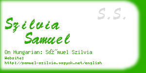 szilvia samuel business card